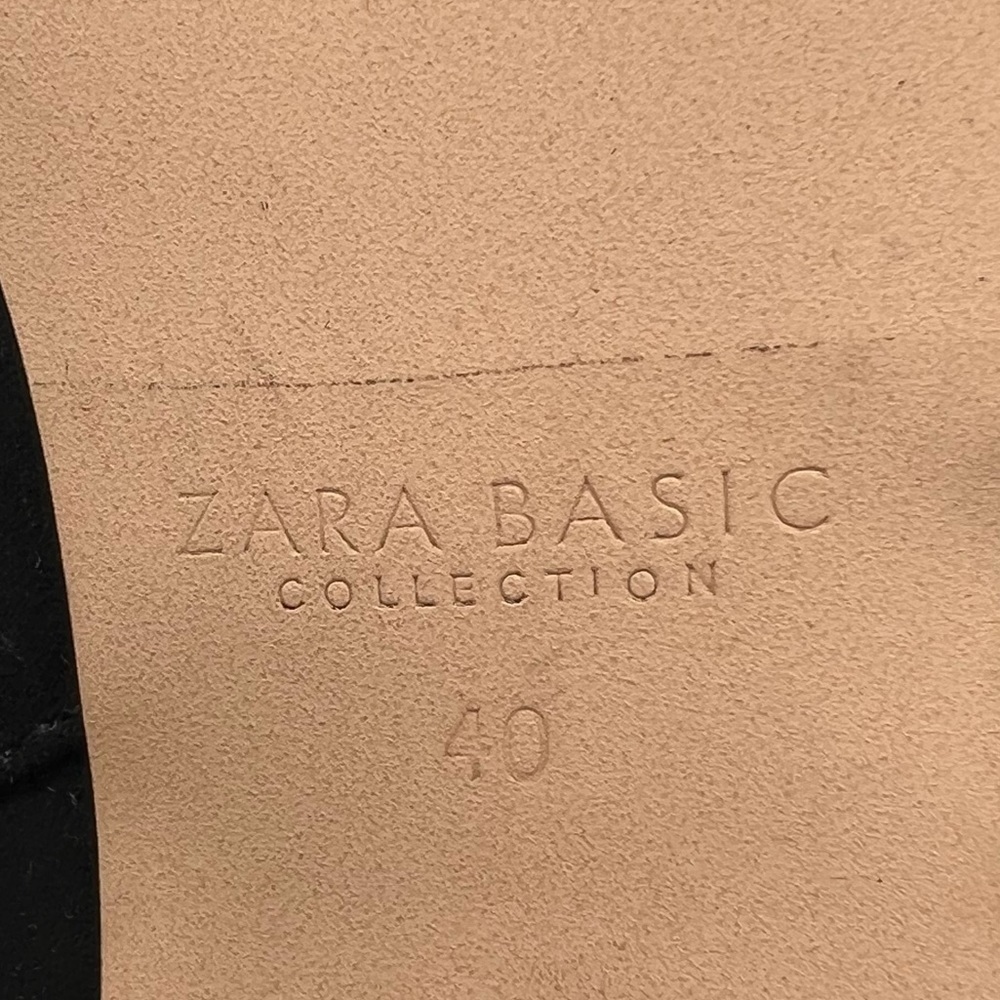Zara Basic Black Knit Cigarette Pointed Toe Ankle… - image 2